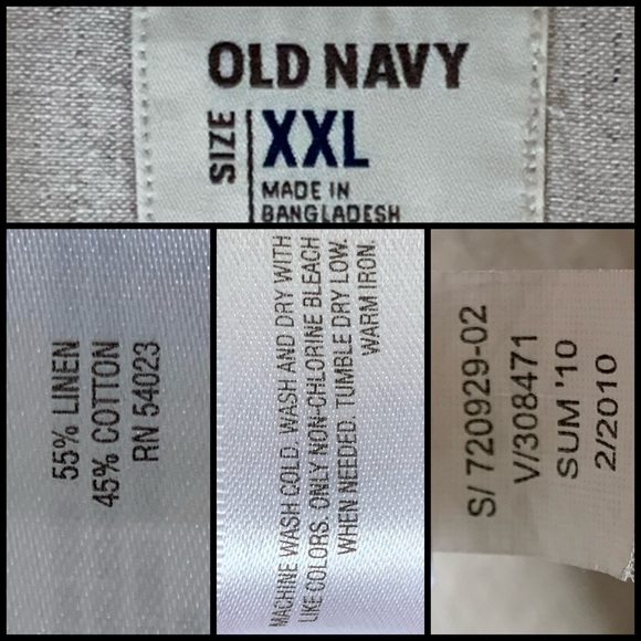Old Navy Linen Blend Long Sleeve Casual Shirt XXL - Picture 5 of 5